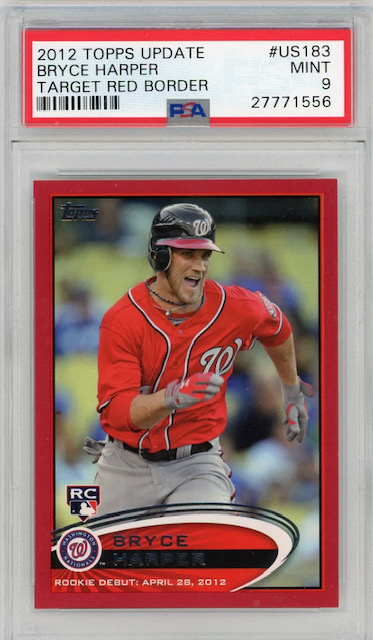 Photo of a 2012 Bryce Harper Topps Update Target Red Exclusive Rookie Card