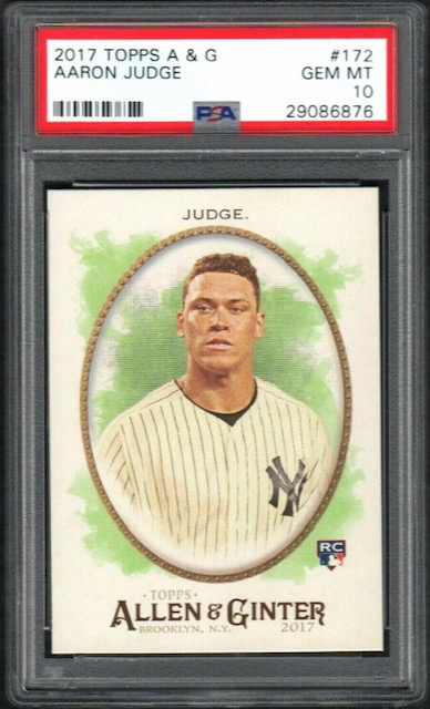 Photo of a 2017 Aaron Judge Allen & Ginter Rookie Card