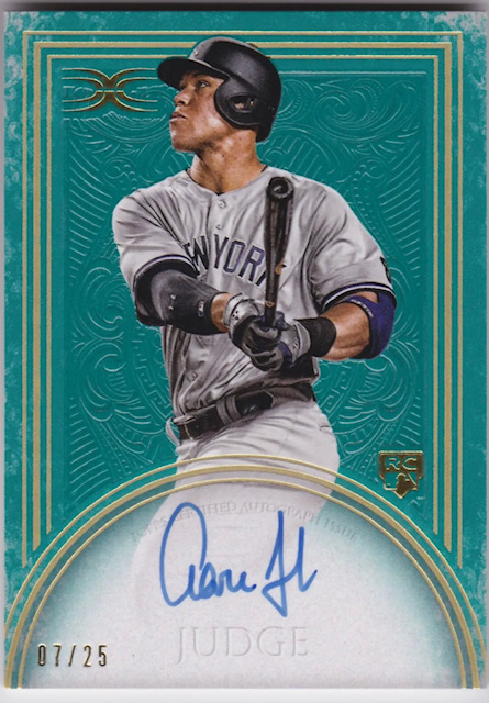 Photo of a 2017 Aaron Judge Topps Definitive Rookie Card