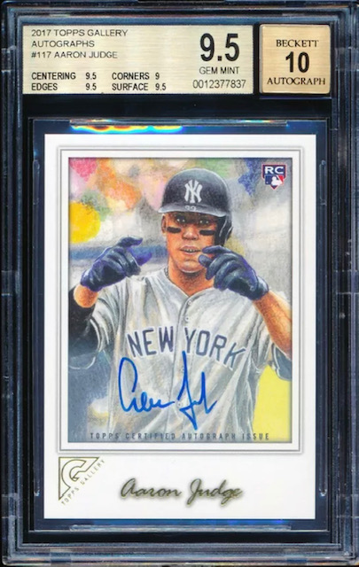 Photo of a 2017 Aaron Judge Topps Gallery Rookie Card