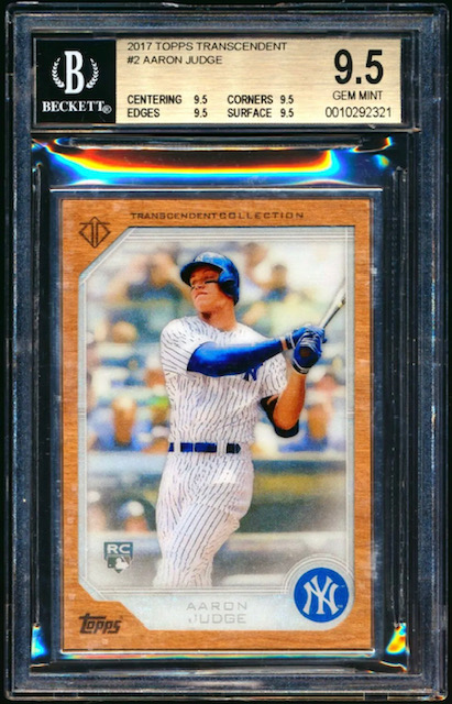 Photo of 2017 Aaron Judge Topps Transcendent Rookie Card