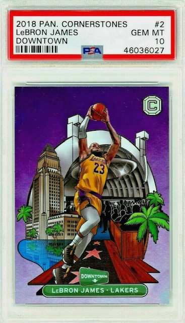 Photo of a 2018 Lebron James Cornerstones Downtown Card