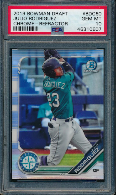 Photo of a 2019 Julio Rodriguez Bowman Draft Rookie Card
