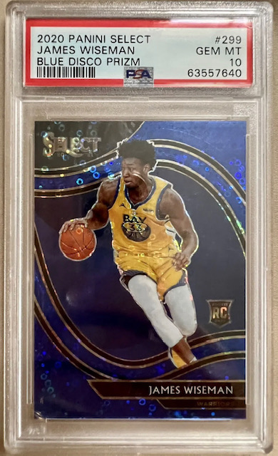 Photo of a 2020-21 James Wiseman Select Courtside Rookie Card