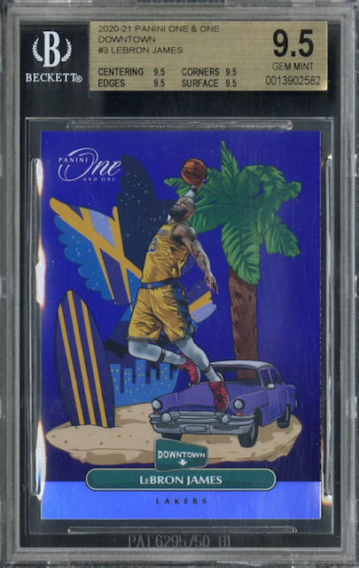 Photo of a 2020 Lebron James One & One Downtown Card