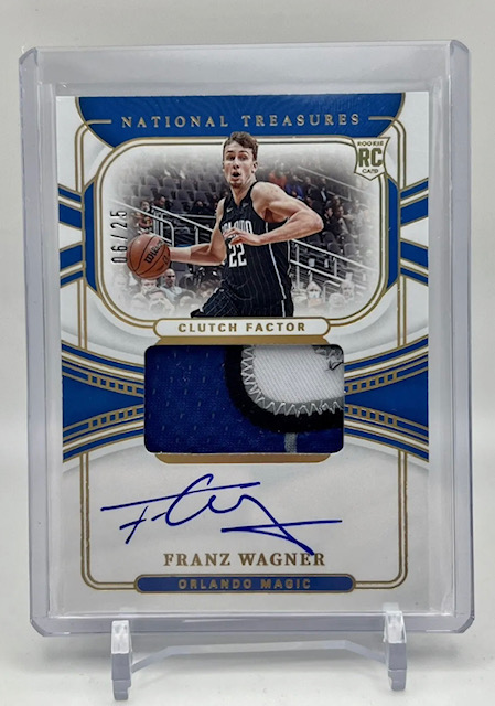 Photo of a 2021 Franz Wagner National Treasures RPA Rookie Card