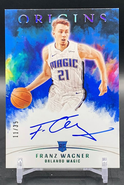 Photo of a 2021 Franz Wagner Panini Origins Autograph Rookie Card