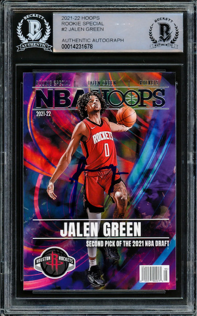 Photo of a 2021 Jalen Green NBA Hoops Rookie Special Rookie Card