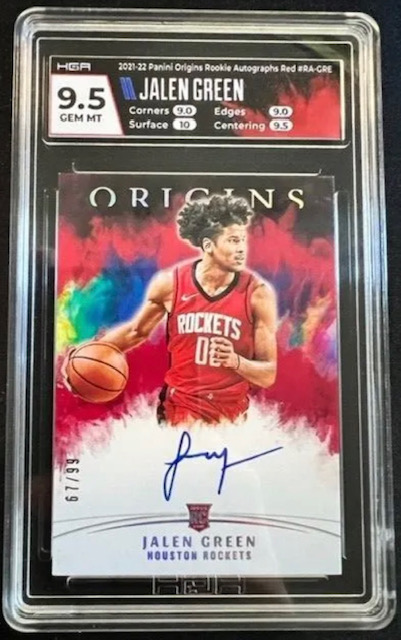 Photo of a 2021 Jalen Green Origins On-Card Auto Rookie Card