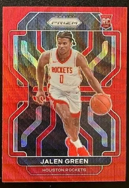 Photo of a 2021 Jalen Green Prizm Red Wave Rookie Card