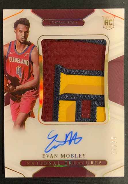 Photo of a 2021 Evan Mobley National Treasures RPA Rookie Card