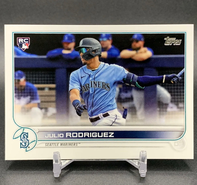 Photo of a 2022 Julio Rodriguez Topps Series 2 Variation Rookie Card