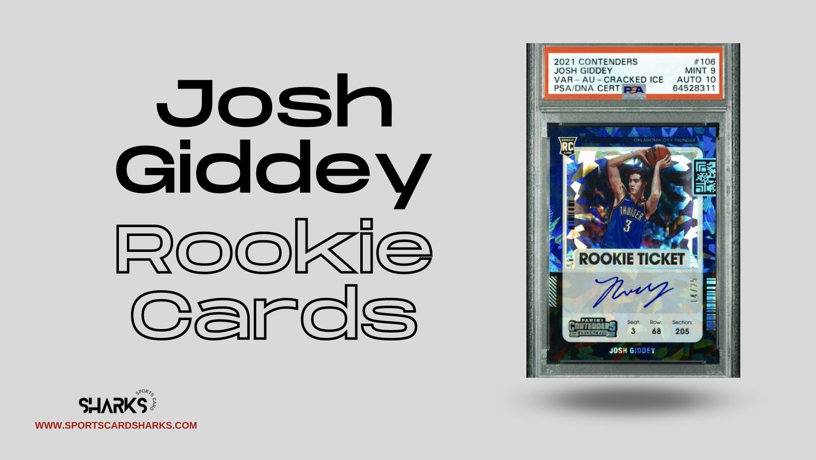 Featured image for the Best Josh Giddey Rookie Cards blog post on Sports Card Sharks