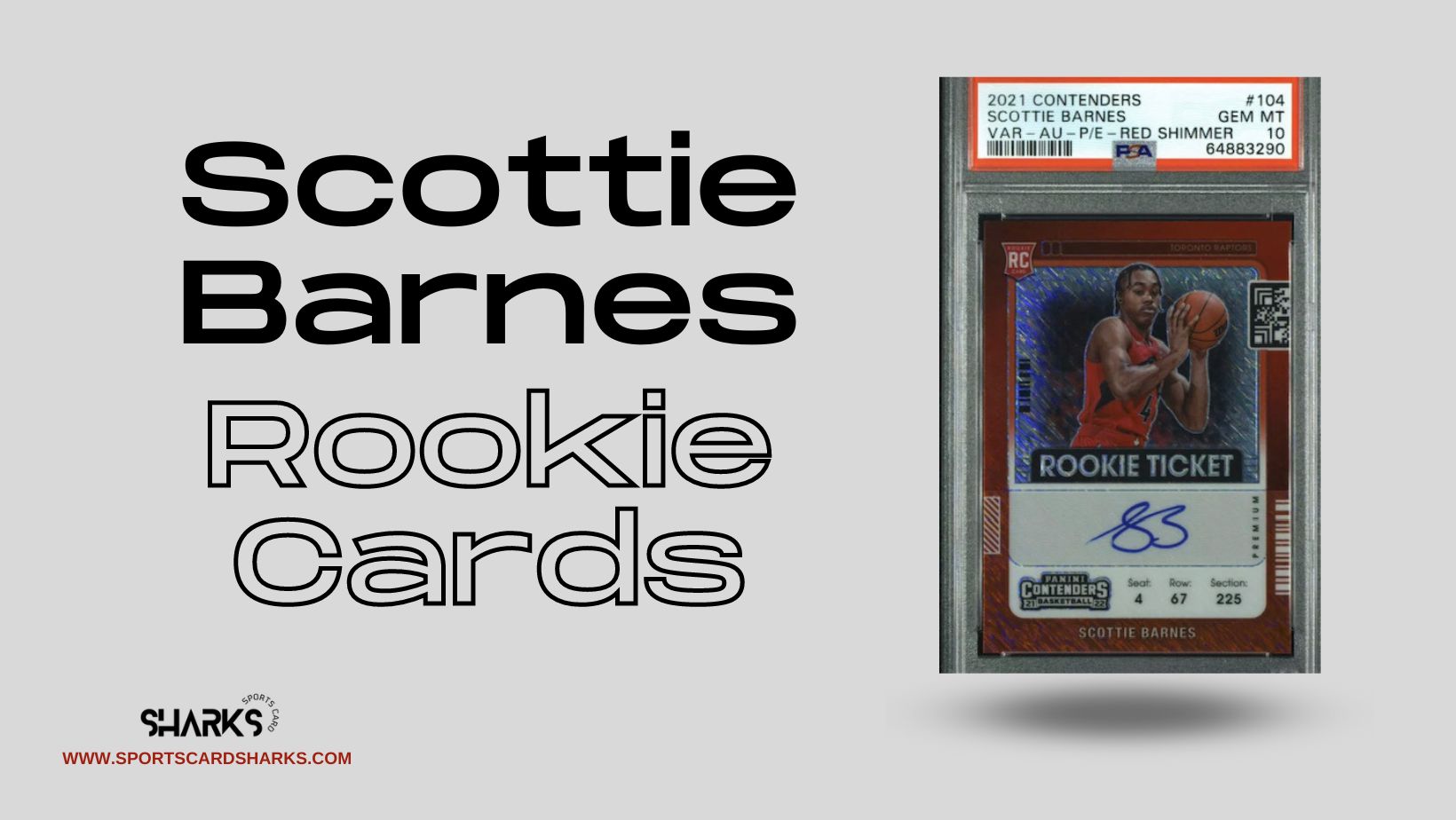 Featured image for the Best Scottie Barnes Rookie Cards blog post on Sports Card Sharks